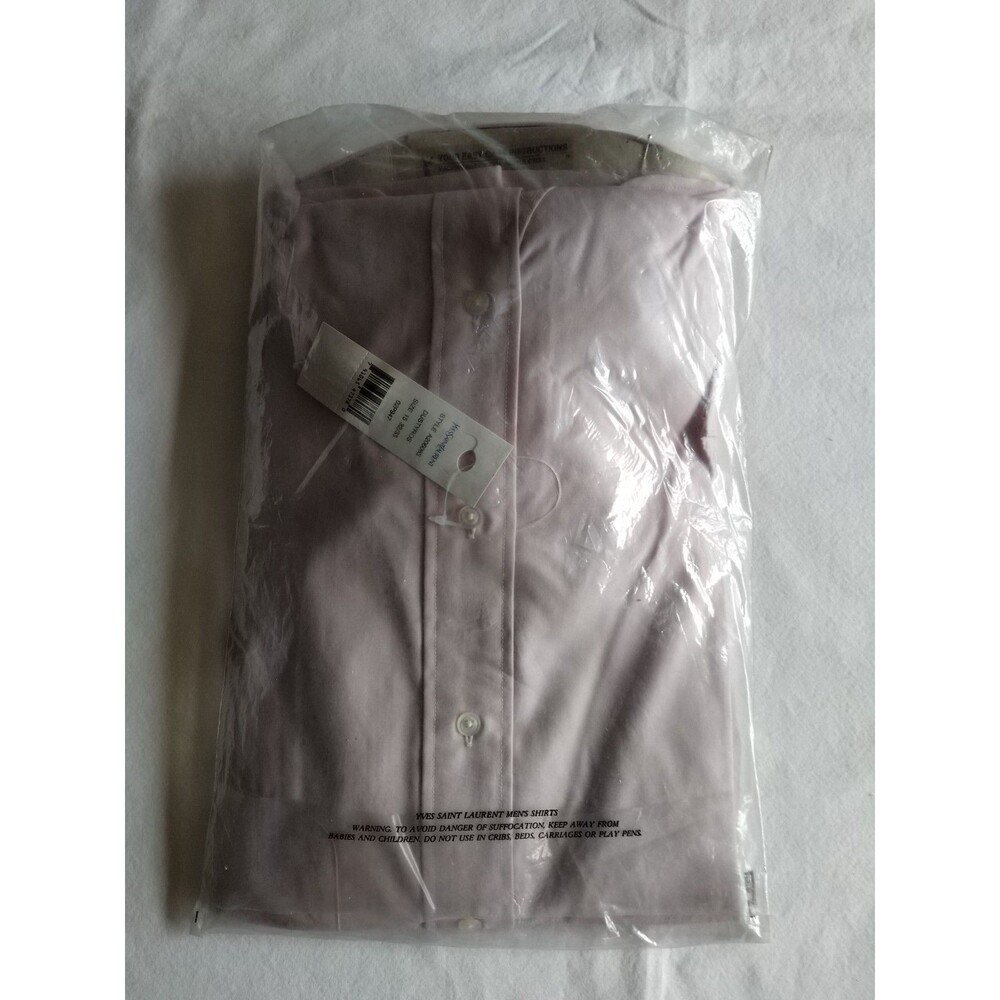 VTG Yves Saint Laurent YSL Mens Shirts New Old Stock Dusty Rose 15x32/33 - Picture 16 of 16